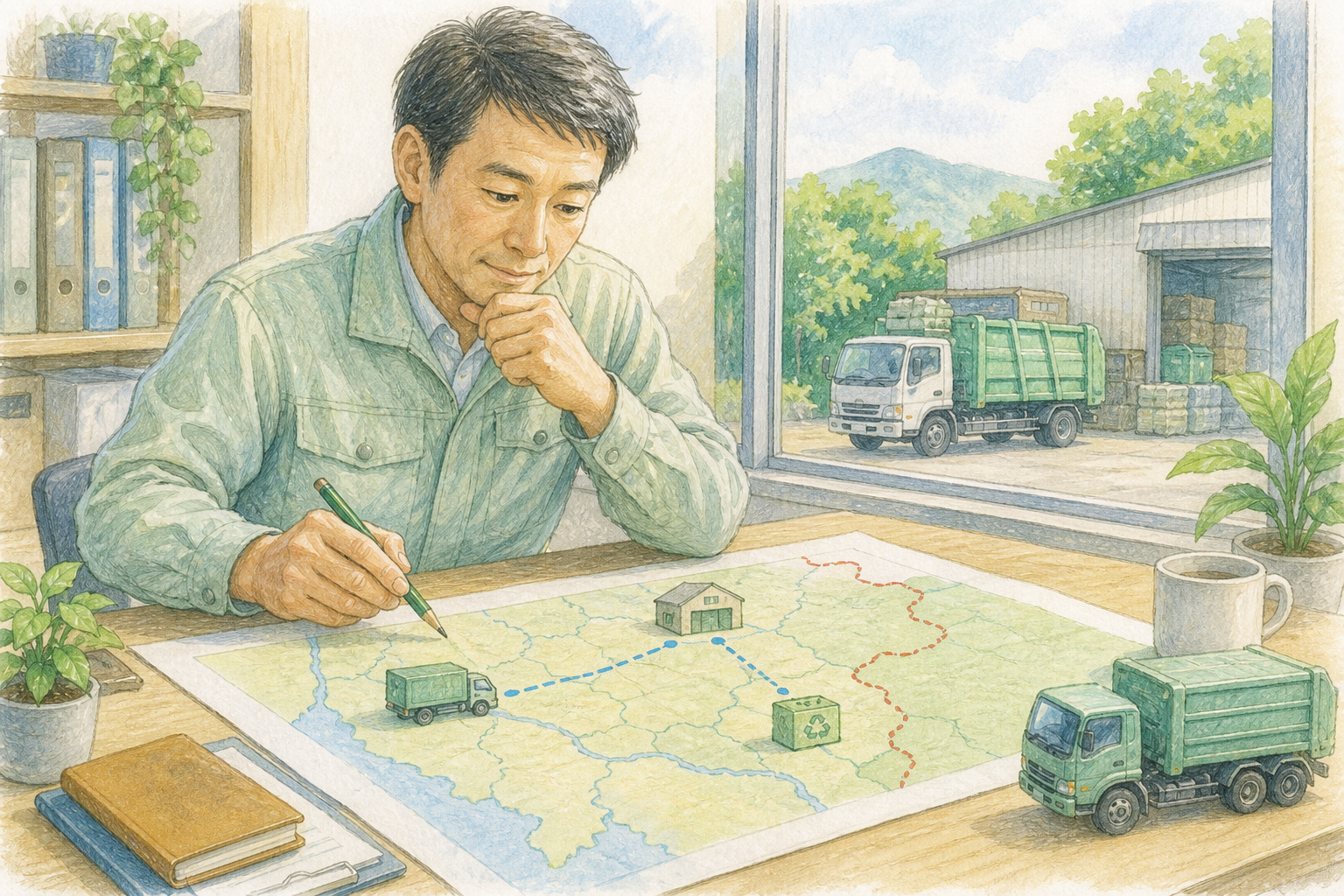 リユース開業案内のイラスト